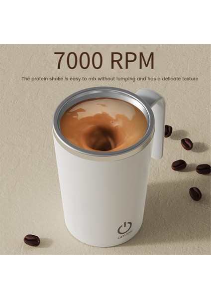 Kendini Karıştıran Kahve Kupa Şarj Edilebilir Otomatik Manyetik Karıştırma Bardağı, 400 ml Elektrikli Karıştırma Bardağı Otomatik Mikser Bardak Beyaz (Yurt Dışından) fırsatları