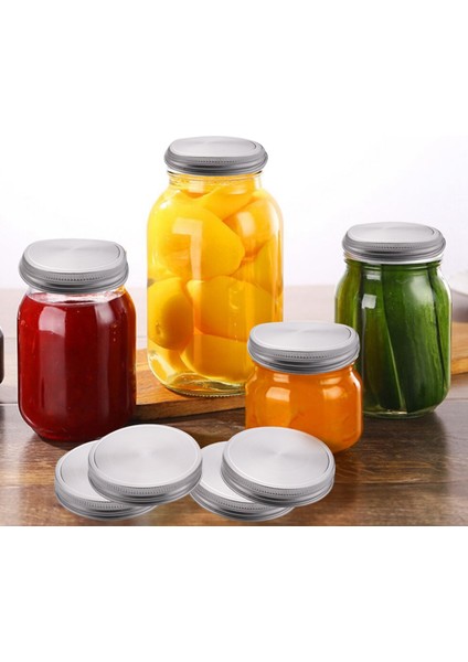 Xin Yue Zhang 8 Adet Paslanmaz Çelik Kavanoz Kapakları 86MM Mühürlü Sızdırmaz Kapak Silikon Contalar ile Dayanıklı Depolama Katı Kapaklar Geniş Ağızlı Kapak (Yurt Dışından) fiyatları