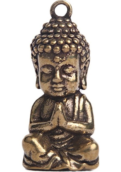 Xin Yue Zhang Shakyamuni Buda Heykeli Mini Bronz Buda Heykeli Küçük Sahne Aksesuarları Anahtarlık Çay Masası Ev Dekor (Yurt Dışından)