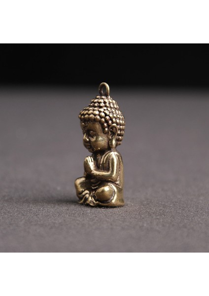 Xin Yue Zhang Shakyamuni Buda Heykeli Mini Bronz Buda Heykeli Küçük Sahne Aksesuarları Anahtarlık Çay Masası Ev Dekor (Yurt Dışından)