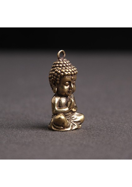 Xin Yue Zhang Shakyamuni Buda Heykeli Mini Bronz Buda Heykeli Küçük Sahne Aksesuarları Anahtarlık Çay Masası Ev Dekor (Yurt Dışından)