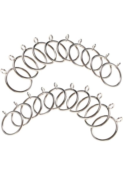 Xin Yue Zhang 40'lı Paket Perde Halkaları, 38MM Iç Çaplı Demir Perde Halkaları Perdeler ve Çubuklar Için Asma Halkaları, Gümüş (Yurt Dışından) fırsatları
