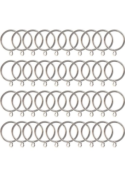 Xin Yue Zhang 40'lı Paket Perde Halkaları, 38MM Iç Çaplı Demir Perde Halkaları Perdeler ve Çubuklar Için Asma Halkaları, Gümüş (Yurt Dışından) indirimleri