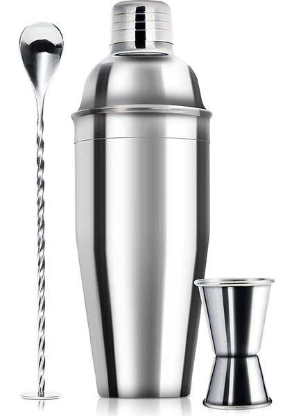 24OZ Profesyonel Içecek Mikser Bar Seti - Profesyonel Alkollü Içecekler Çalkalayıcı ve Ölçer ve Karıştırma Kaşık Seti (Yurt Dışından)
