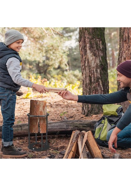 Kindling Splitter Yakacak Odun Ağır Hizmet Tipi Ahşap Splitter Manuel Splitter Yakacak Odun Kesici Kış Ev Kamp Alanı Için Siyah (Yurt Dışından)