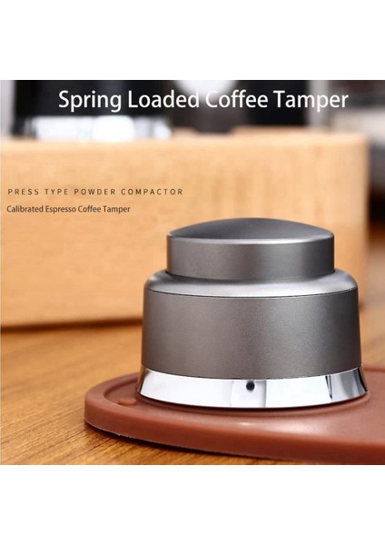 Xin Yue Zhang 58MM Kahve Sabotaj 58MM Barista Kahve Tozu Çekiç Kalibre Edilmiş Yaylı Paslanmaz Çelik Espresso Aksesuarları (Yurt Dışından)