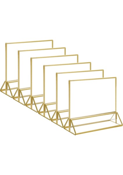 Yatay Şeffaf Akrilik Burcu Tutucu Çift Taraflı Masa Menü Resim Çerçeveleri Düğün Masa Numaraları Restoran Tabelaları A (Yurt Dışından)