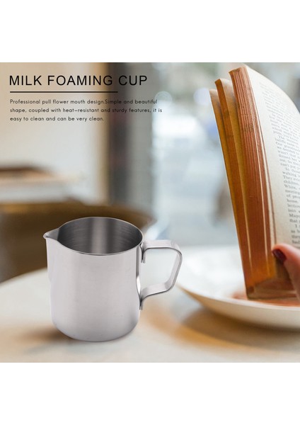 Xin Yue Zhang Süt Sürahisi Süt Sürahi Paslanmaz Çelik Süt Kaseleri Zanaat Kahve Latte Süt Köpürtme Sürahi Latte Sanat (200ML) (Yurt Dışından)