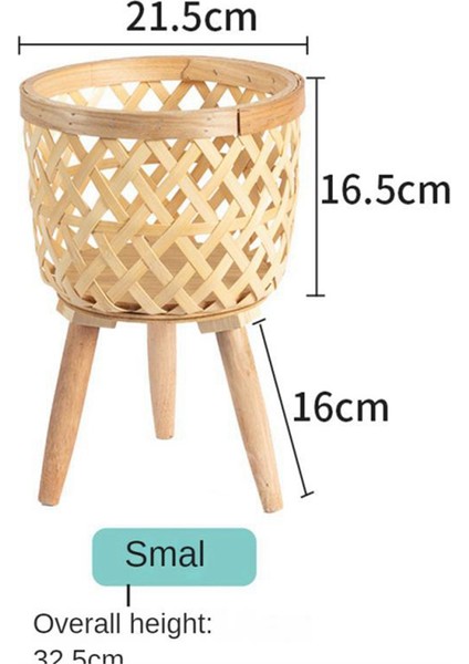 Saksı Bambu Rattan Saksı Dimi Balkon Çiçek Kutusu Çiçek Sergileme Rafı M (Yurt Dışından)