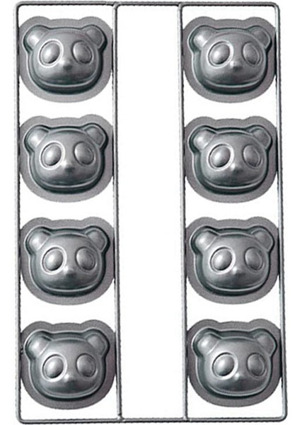 8 Kavite Yapışmaz Kek Fırın Tepsisi, Yapışmaz Sevimli Panda Muffin Dıy Tatlı Pasta Pişirme Dekor Araçları Pişirme Aracı (Yurt Dışından)