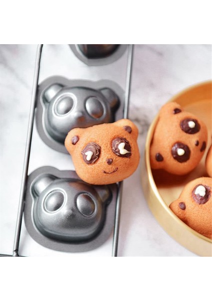 8 Kavite Yapışmaz Kek Fırın Tepsisi, Yapışmaz Sevimli Panda Muffin Dıy Tatlı Pasta Pişirme Dekor Araçları Pişirme Aracı (Yurt Dışından) fırsatları