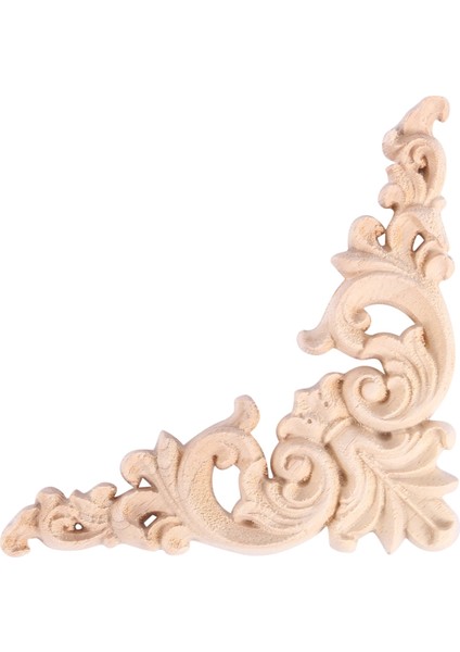 Xin Yue Zhang Boyasız Ahşap Meşe Oyma Köşe Onlay Aplike Mobilya Ev Dekor 12.5X12.5CM (Yurt Dışından) fırsatları