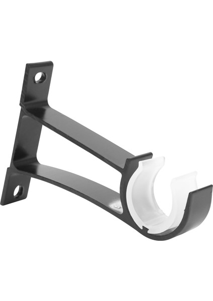 Ξ Ny Ue Zhang Perdelik Çubuk Için 4 Paket Tek Perde Çubuk Braketleri Alüminyum Alaşımlı Ağır Perde Çubuk Tutucular (Siyah) (Yurt Dışından)