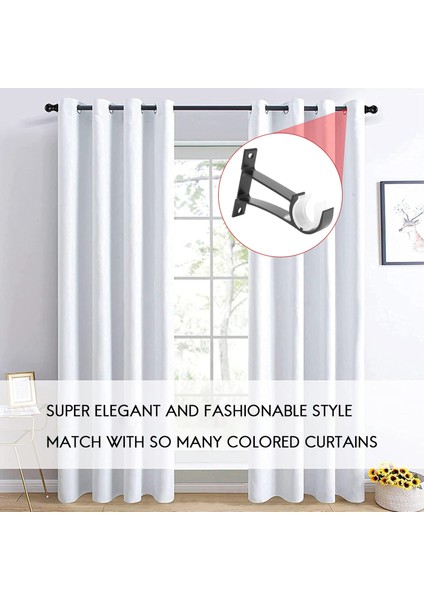 Ξ Ny Ue Zhang Perdelik Çubuk Için 4 Paket Tek Perde Çubuk Braketleri Alüminyum Alaşımlı Ağır Perde Çubuk Tutucular (Siyah) (Yurt Dışından) modelleri