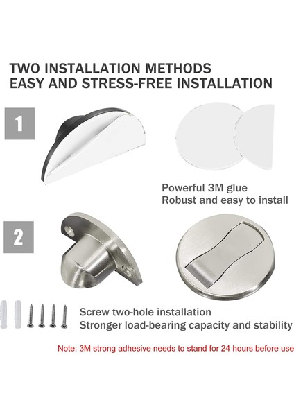 Xin Yue Zhang Zemine Monte Mıknatıslı Kapı Durdurucu - Görünmez Manyetik Kapı Durdurucu, Mıknatıslar Kapı Durdurucu Duvar Pervanesi Açık Tutma (Gümüş) (Yurt Dışından) fiyatları