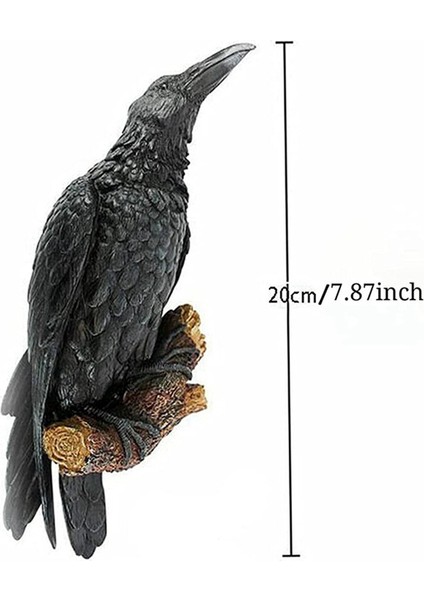 Xin Yue Zhang 2 Adet Kuzgun Reçine Heykeli Kuş Karga Heykel Açık Kargalar Cadılar Bayramı Dekor Bahçe Avlusu Için Hayvan Dekorasyon (Yurt Dışından) fiyatları