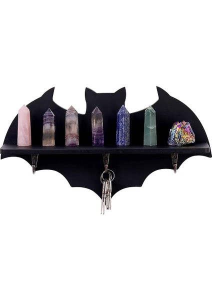 Xin Yue Zhang Kristal Raf Spooky Yüzen Raflar Goth Dekor Yarasa Raf Siyah Duvar Witchy Odası Için Asılı Ahşap Raf (Yurt Dışından) fiyatları