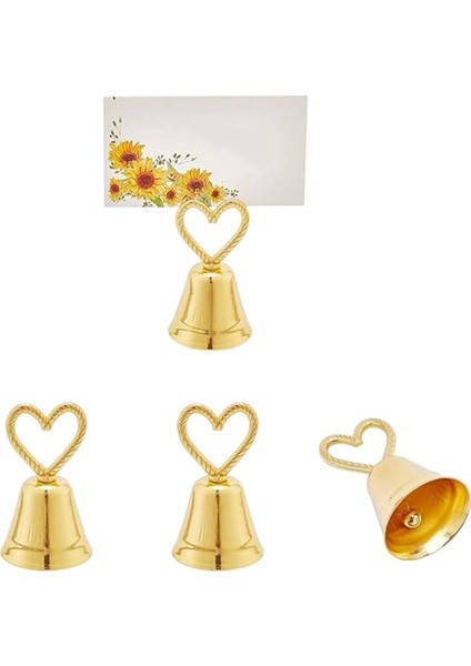 8 Adet 2 Stilleri Altın Yer Kartı Sahipleri Çan Şekli Masa Numarası Tutucular Jingle Bell Kitap Notu Fotoğraf Standı Klipleri Ev Dekor (Yurt Dışından) indirimleri