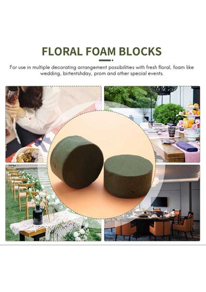 Xin Yue Zhang Çiçekli Köpük, 30 Pcs Yuvarlak Kuru Çiçek Köpük Bloklar, Yeşil Bloklar, Çiçek Için Harika (Yurt Dışından)