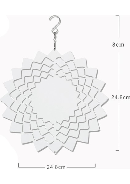 Xin Yue Zhang 10 Inç Süblimasyon Rüzgar Spinner Boşlukları, 3D Dıy Rüzgar Heykel Asılı Dekorlar Pencere Kapalı Açık Yard Bahçe (Yurt Dışından) fiyatları