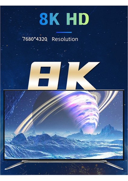 Dp1.4 8k 60Hz Ultra Hd Displayport Erkek - Erkeğe Uyumlu Bilgisayar Monitörü Ultra Ince Kablo, 3 Metre (Yurt Dışından)