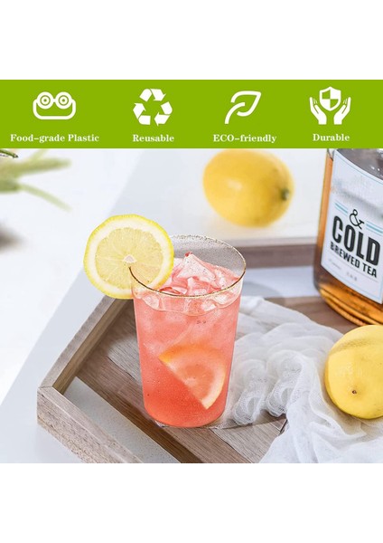 Altın Parıltılı Plastik Şarap Bardakları, Şarap Kadehleri, Tumbler Bardaklar, Şeffaf Bardaklar Kokteyl Martini Için Yeniden Kullanılabilir Içme Partisi (Yurt Dışından) fırsatları