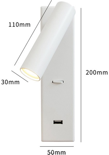 Xin Yue Zhang Dönebilen Katlanır Lamba Şarj Edilebilir Duvar Lambası Otel Mühendisliği Başucu Duvar Spot Işığı Kapalı Dekoratif Lamba (Beyaz) (Yurt Dışından) fiyatları