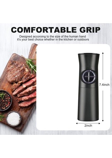 Xin Yue Zhang Elektrikli Biber ve Tuz Öğütücü, Karabiber Değirmeni, Otomatik Tek Elle Çalıştırma, Kalınlık Ayarlı, Mutfağa Uygun (Yurt Dışından) modelleri