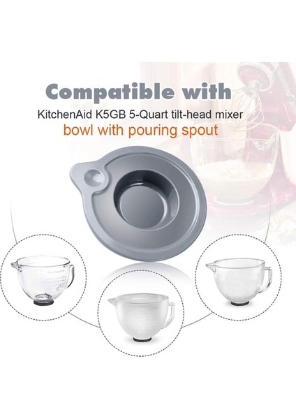 Xin Yue Zhang Mikserler Kase Kapağı K5GB 5-Quart Mikser Cam Kase Tutucu KSM150PS KSM152PS/KSM155GB Için Uyumlu (Yurt Dışından)