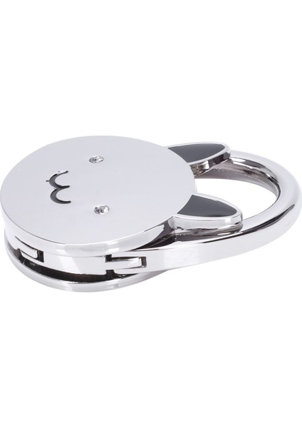 Xin Yue Zhang Siyah Karikatür Katlanabilir Gümüş Ton Çanta Kancası Nemli Yerleşimler Kauçuk Taban (Yurt Dışından) modelleri