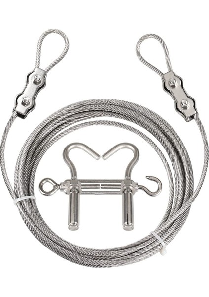 Xin Yue Zhang Paslanmaz Çelik Kablo Sabitleme Sistemi ile Taşınabilir Rüzgar Geçirmez Elbise Ipi Çok Fonksiyonlu Ağır Çamaşır Halatı (Yurt Dışından)