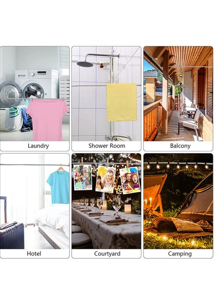 Xin Yue Zhang Paslanmaz Çelik Kablo Sabitleme Sistemi ile Taşınabilir Rüzgar Geçirmez Elbise Ipi Çok Fonksiyonlu Ağır Çamaşır Halatı (Yurt Dışından) modelleri