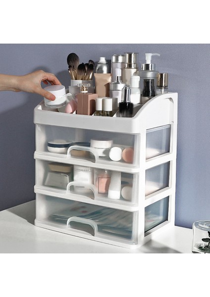 Xin Yue Zhang Kozmetik Masaüstü Saklama Kutusu Çok Katmanlı Çekmece Toz Geçirmez Depolama Basit Şeffaf Kaplama Rafı (Yurt Dışından) fiyatları