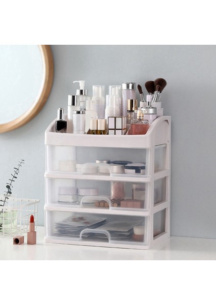 Xin Yue Zhang Kozmetik Masaüstü Saklama Kutusu Çok Katmanlı Çekmece Toz Geçirmez Depolama Basit Şeffaf Kaplama Rafı (Yurt Dışından) fırsatları