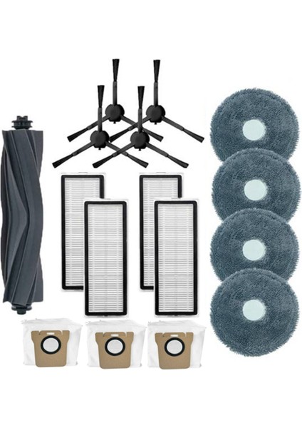 16 Adet L10S PRO/RLS6L / S10 + Robotlu Süpürge Parçaları Rulo Fırça Yan Fırça Filtre Paspas Toz Torbası (Yurt Dışından)