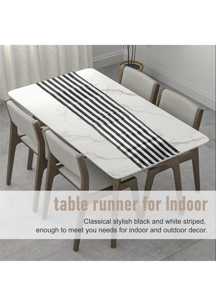 Xin Yue Zhang Kapalı Açık Hava Etkinlikleri Aile Yemeği Için Çizgili Masa Koşucu Polyester Masa Dekor Masa Örtüsü (, 2 Paket) (Yurt Dışından) indirimleri