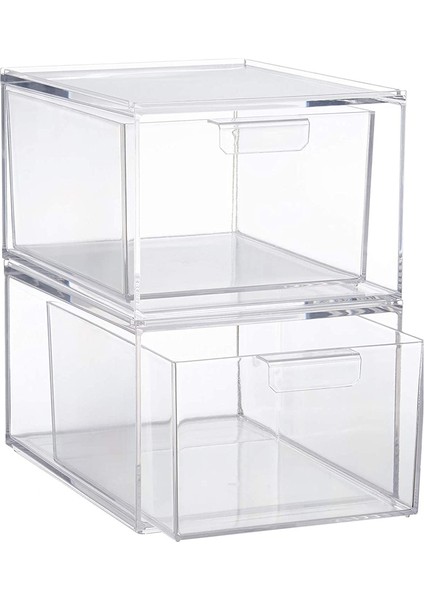 Xin Yue Zhang Istiflenebilir Şeffaf Plastik Organizatör Çekmeceleri 4,5 Inç Uzunlukta Organize Kozmetik ve Güzellik Malzemeleri (Yurt Dışından)