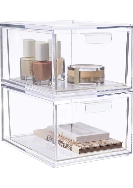 Xin Yue Zhang Istiflenebilir Şeffaf Plastik Organizatör Çekmeceleri 4,5 Inç Uzunlukta Organize Kozmetik ve Güzellik Malzemeleri (Yurt Dışından) fiyatları