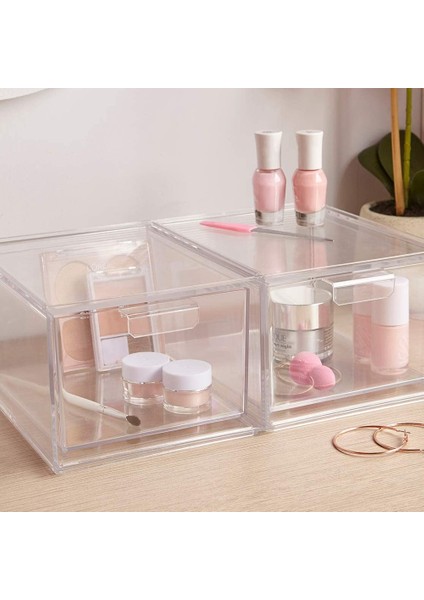 Xin Yue Zhang Istiflenebilir Şeffaf Plastik Organizatör Çekmeceleri 4,5 Inç Uzunlukta Organize Kozmetik ve Güzellik Malzemeleri (Yurt Dışından) modelleri