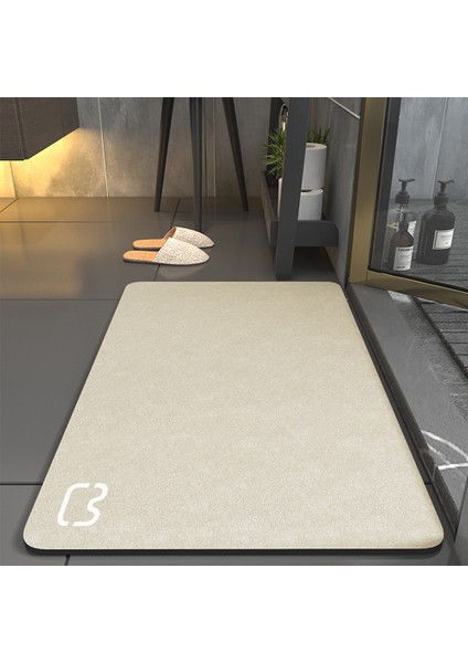 Xin Yue Zhang Banyo Paspas Süper Emici Çabuk Kuruyan Banyo Olmayan Halı Modern Basit Olmayan Paspaslar Ev Diatomit Mat Kahve A (Yurt Dışından)