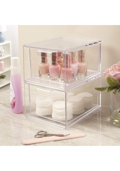 Xin Yue Zhang Istiflenebilir Şeffaf Plastik Organizatör Çekmeceleri 4,5 Inç Uzunlukta Organize Kozmetik ve Güzellik Malzemeleri (Yurt Dışından) fırsatları