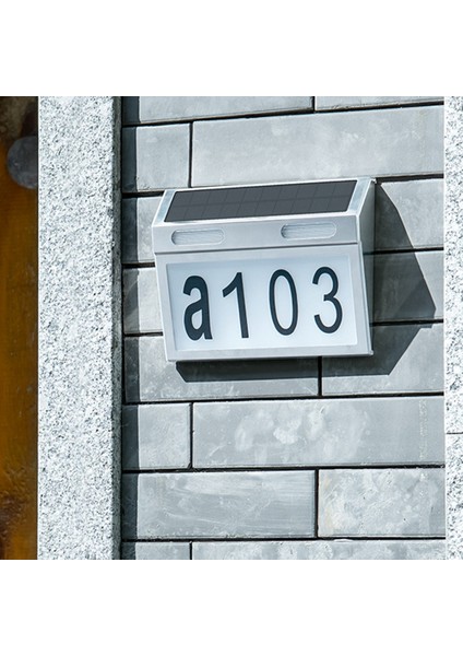 Güneş Enerjili Ev Numarası Işığı, Kapı Numaraları 3 Aydınlatma Modlu IP65 Su Geçirmez Malzeme ile Dış Mekan LED Işıkları (Yurt Dışından) fiyatları