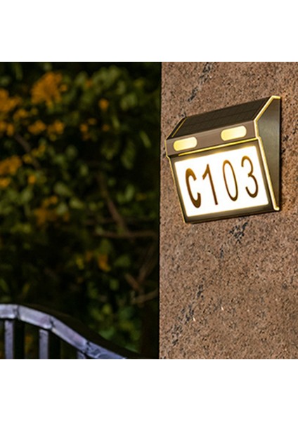 Güneş Enerjili Ev Numarası Işığı, Kapı Numaraları 3 Aydınlatma Modlu IP65 Su Geçirmez Malzeme ile Dış Mekan LED Işıkları (Yurt Dışından) modelleri