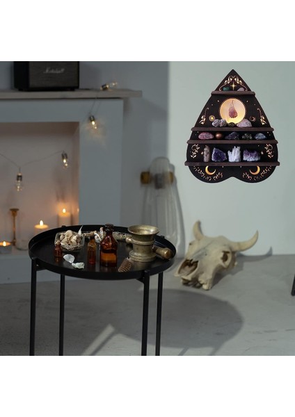 Xin Yue Zhang Kristal Raf Yağ Depolama Rafı Ahşap Duvar Ekran Dekor Duvara Montaj Oturma Odası Ev C (Yurt Dışından) fiyatları