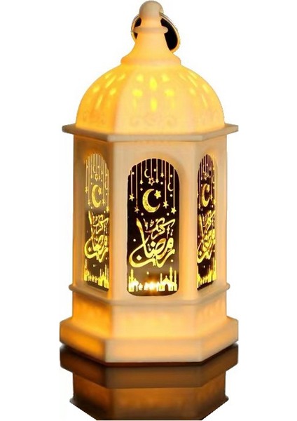 Xin Yue Zhang 6 Adet Ramazan Dekorasyon Fener Asılı Ramazan Dekoratif Lamba Ay Yıldız Dekorasyon Lambası Eski Fener Dekorasyon (Yurt Dışından)