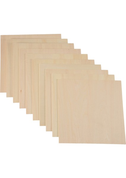 Xin Yue Zhang 10 Adet 20X20X0.2 cm Ihlamur Levhalar Bitmemiş Ahşap Tahta, Dikdörtgen Boş Ahşap, El Sanatları Için Ahşap Kesikler (Yurt Dışından)