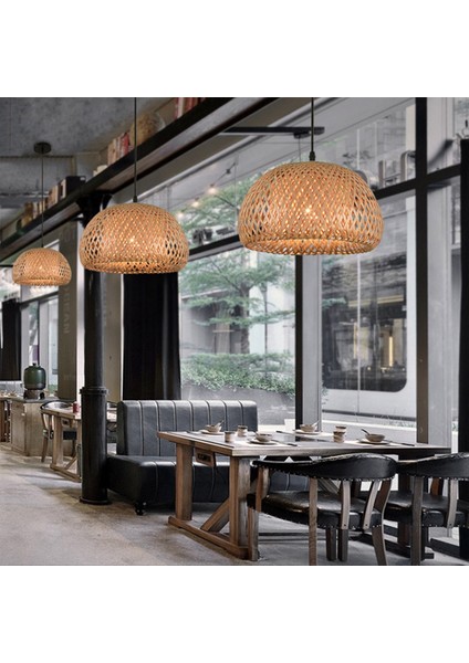 Xin Yue Zhang Aydınlatma Rattan Lamba El Yapımı Bambu Avize Retro Cafe Bar Salonu Bahçe Restoran Yatak Odası Için (Yurt Dışından)