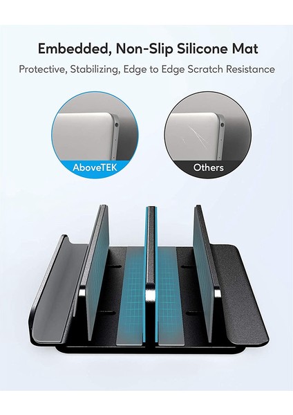 Xin Yue Zhang Dikey Dizüstü Bilgisayar Sehpası Bilgisayar, Tablet, Telefon Için 3 Yuva - Tüm Dizüstü Bilgisayar Modellerine Uygun (17,3 Inçe Kadar), Gümüş (Yurt Dışından) fırsatları