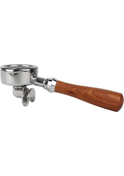 E61 Kahve Makinesi Masif Ahşap Dipsiz Saplı Portafilter 58MM Evrensel Olarak Uygulanabilir Grouphead Maun Çift Borulu (Yurt Dışından)