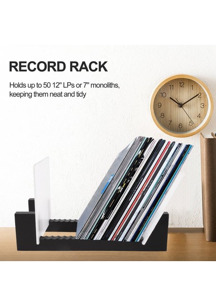 Xin Yue Zhang Vinil Plak Depolama -Vinil Lp Plak Rafı 13,7 Inç Uzunlukta -Vinil Plak Tutucular (Siyah) (Yurt Dışından)